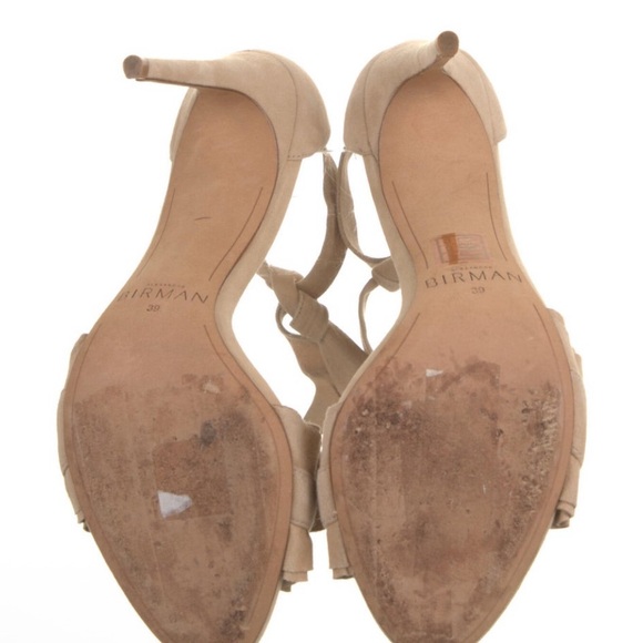 Women’s Suede Heels, Alexandre Birman Clarita w/ Bow & Ruffle, Size 39 - Picture 5 of 9